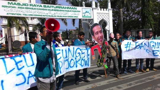 Aksi demo mahasiswa Aceh 'bangunkan' Jokowi dari tidur