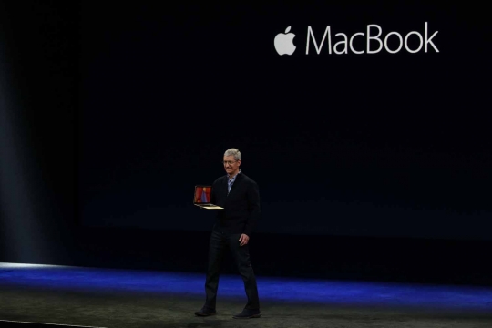 Ini wujud MacBook terbaru Apple, sangat tipis didesain tanpa kipas