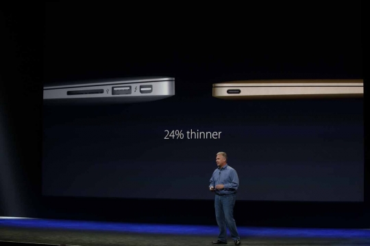 Ini wujud MacBook terbaru Apple, sangat tipis didesain tanpa kipas