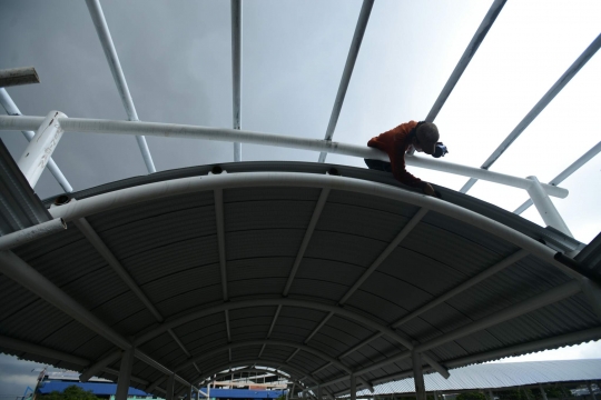 Pembangunan JPO Stasiun Palmerah ditargetkan rampung April 2015