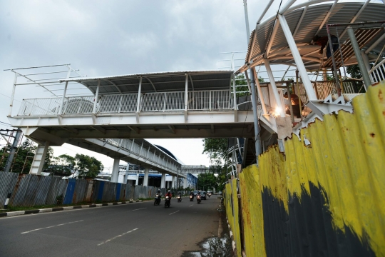 Pembangunan JPO Stasiun Palmerah ditargetkan rampung April 2015