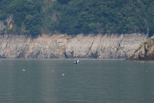 Kemarau ekstrem, air bendungan terbesar di Taiwan menyurut drastis