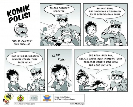 Ini pemenang lomba komik polisi 2015 yang kreatif