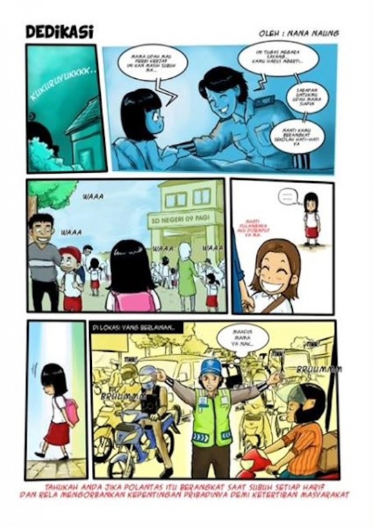 Ini pemenang lomba komik polisi 2015 yang kreatif