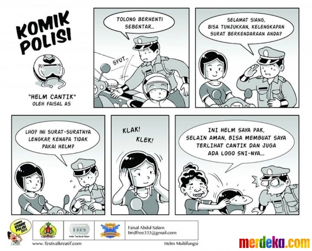 Foto Ini pemenang lomba komik polisi  2020 yang kreatif 