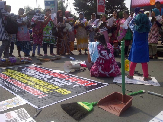 Aksi demo PRT Semarang tagih janji Jokowi