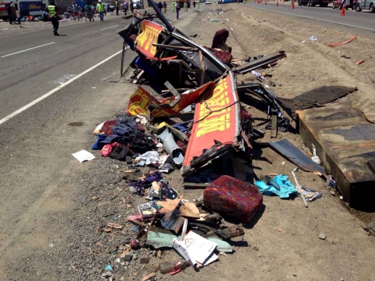 Tragis, tabrakan tiga bus dan satu truk di Peru tewaskan 37 orang