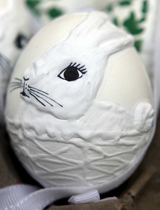 Lucunya telur-telur Paskah ini dilukis dalam gambar yang unik
