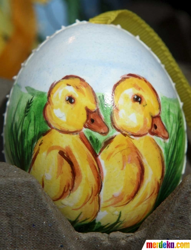 Foto Lucunya telur  telur  Paskah ini dilukis dalam gambar  