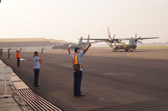 Melihat persiapan jet tempur TNI AU sambut HUT ke-69 Angkatan Udara