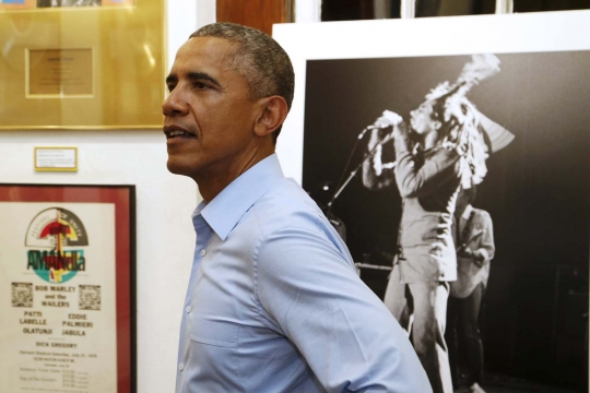 Mengintip Obama jalan-jalan ke Museum Bob Marley