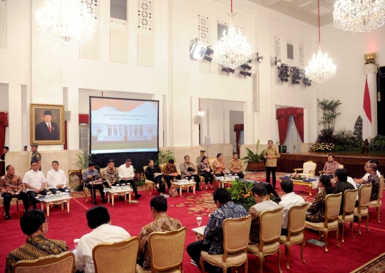Suasana sidang kabinet paripurna dadakan Jokowi di Istana