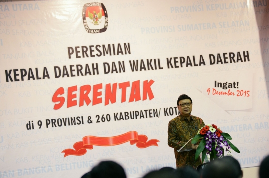 Pukul gong, Ketua KPU resmikan Pilkada Serentak