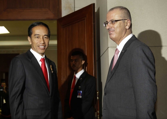 Di sela KAA, Jokowi dan PM Palestina bahas kemerdekaan
