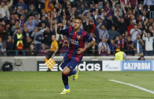 2 Gol Neymar muluskan Barcelona ke semifinal Liga Champions