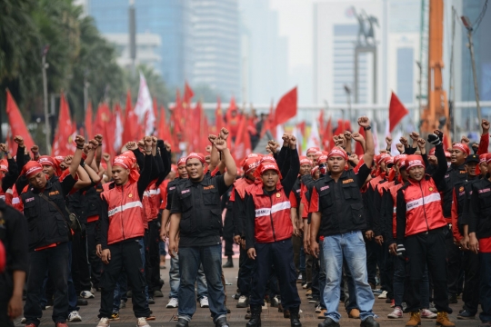 May Day, puluhan ribu buruh longmarch ke Istana