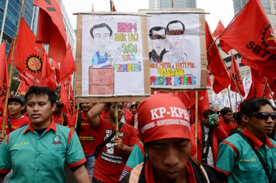 May Day, puluhan ribu buruh longmarch ke Istana