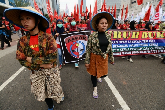 May Day, puluhan ribu buruh longmarch ke Istana