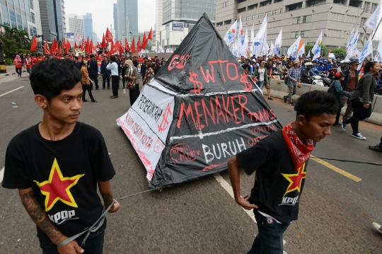 May Day, puluhan ribu buruh longmarch ke Istana