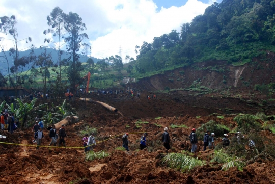 Ini kondisi tanah longsor di Pangalengan yang tewaskan 4 warga