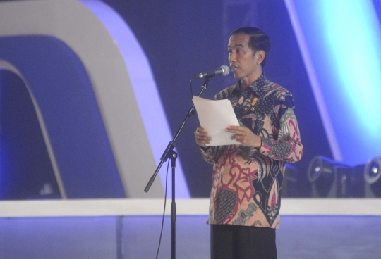 Keakraban Presiden Jokowi bersama tokoh politik di Rakernas PAN