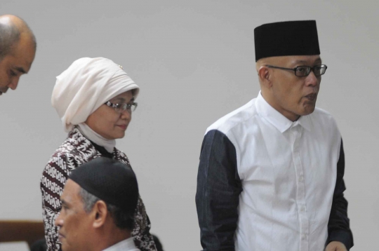 Jalani sidang lanjutan, Sutan Bhatoegana dengar kesaksian Sekjen DPR