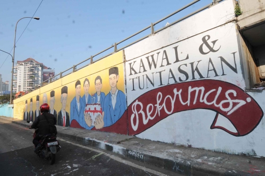 Mural kenang 17 tahun Tragedi Mei '98 hiasi jalan Ibu Kota