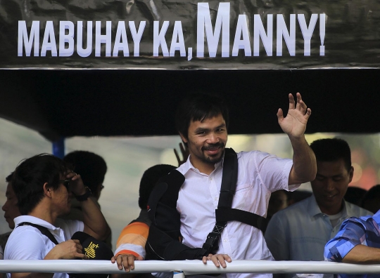 Antusias warga Manila sambut kepulangan Pacquiao bak pahlawan