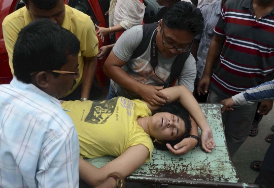Kepanikan warga Nepal saat diguncang gempa susulan 7,4 SR