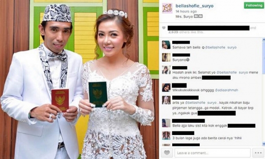 Kemesraan Bella Shofie bersama sang suami