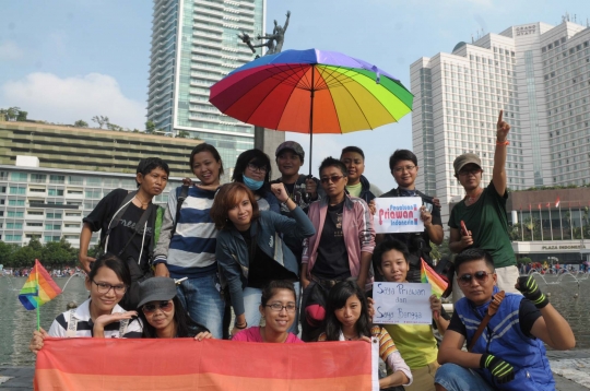 Waria, gay, dan lesbian gelar aksi tolak diskriminasi di Bundaran HI