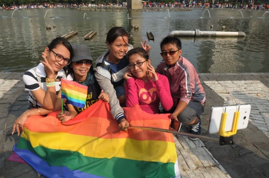 Waria, gay, dan lesbian gelar aksi tolak diskriminasi di Bundaran HI