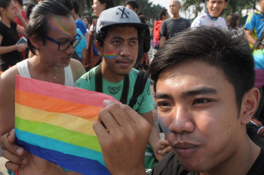 Waria, gay, dan lesbian gelar aksi tolak diskriminasi di Bundaran HI
