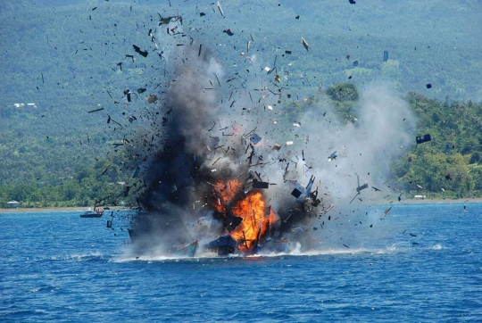 Aksi TNI AL tenggelamkan 35 kapal asing