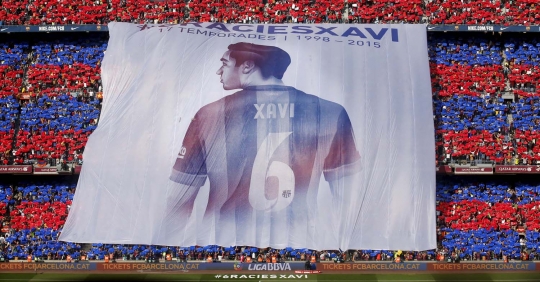 Tangis haru Xavi Hernandez tinggalkan Barcelona