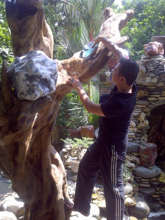 Indahnya taman berisi ribuan batu akik di Semarang
