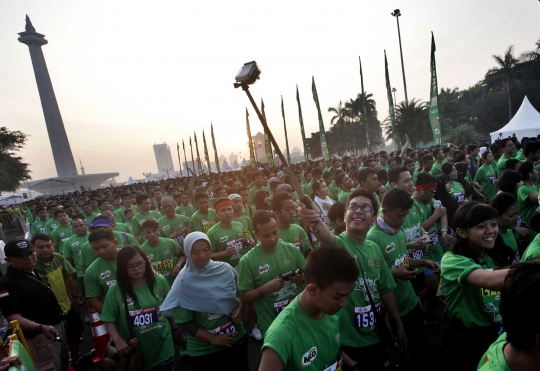 Kemeriahan ribuan warga ikuti Jakarta Internasional 10K