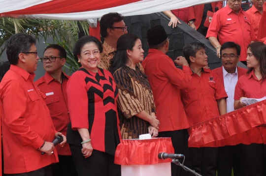 Kentalnya nuansa merah dan putih di kantor baru PDIP yang megah