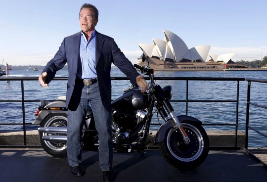 Gaya Arnold Schwarzenegger promosikan 'Terminator Genisys' di Sydney