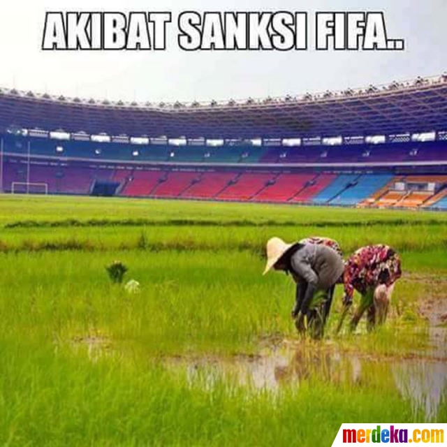 Foto : Meme kocak sindir kisruh sepakbola Indonesia, ada 