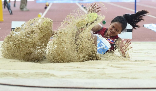 Gaya mendarat atlet cantik lompat jauh di SEA Games