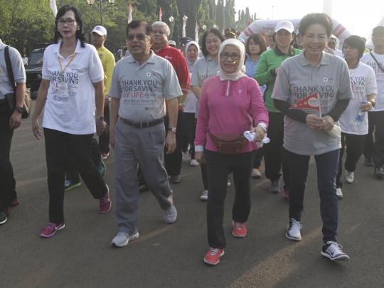 Jusuf Kalla hadiri peringatan Hari Donor Darah Sedunia di Monas