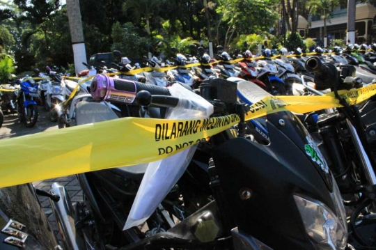 Ratusan motor hasil kejahatan 3 tersangka diamankan Polres Malang