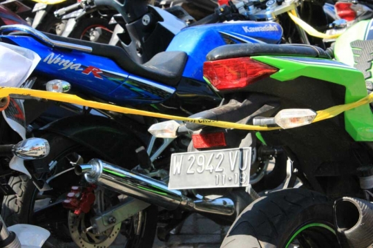 Ratusan motor hasil kejahatan 3 tersangka diamankan Polres Malang
