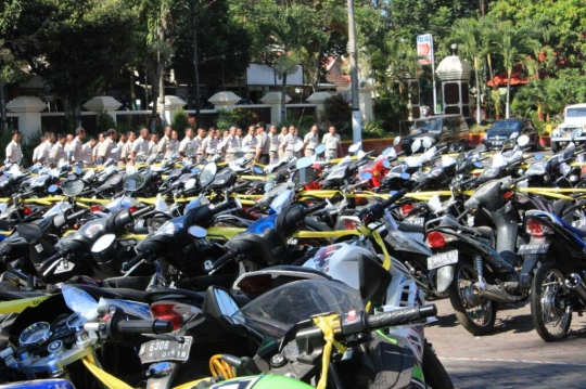 Ratusan motor hasil kejahatan 3 tersangka diamankan Polres Malang