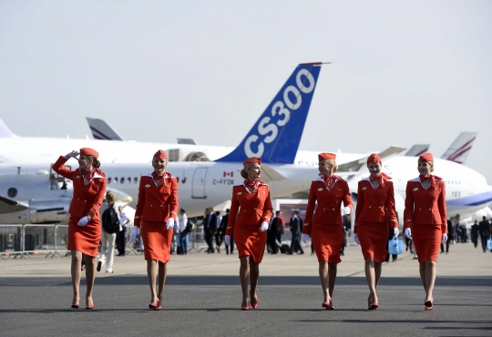 Pesona pramugari cantik maskapai Aeroflot asal Rusia