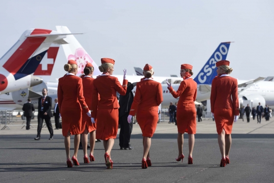 Pesona pramugari cantik maskapai Aeroflot asal Rusia
