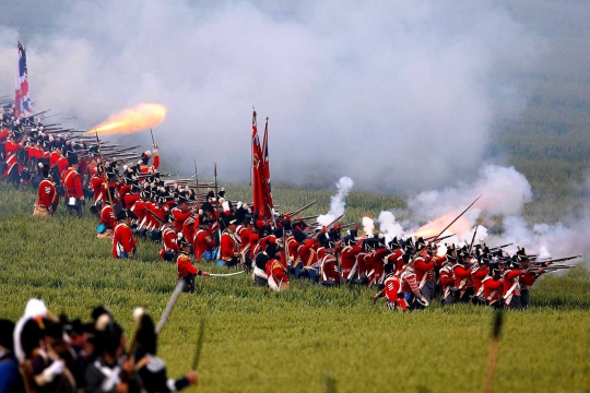 Begini reka adegan perang Waterloo 200 tahun lalu