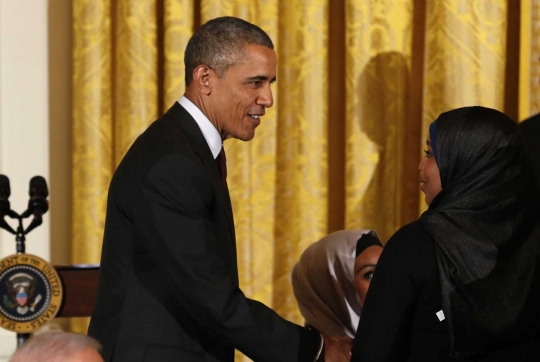 Keakraban Obama buka puasa bersama muslim AS di Gedung Putih