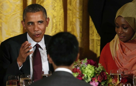 Keakraban Obama buka puasa bersama muslim AS di Gedung Putih